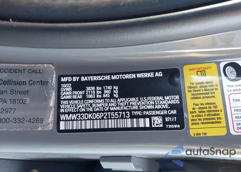 2023 Mini Hardtop Cooper from USA, damaged, VIN WMW33DK06P2T55713